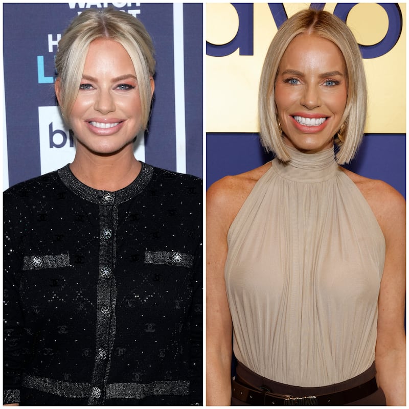 Caroline Stanbury before and after her facelift in 2022 and 2025.