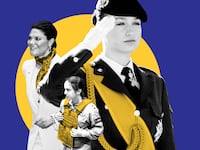 A photo illustration of Princess Leonor of Spain, Princess Ingrid Alexandra of Norway and Sweden's Crown Princess Victoria