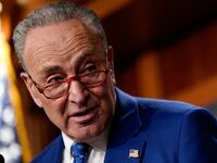 Sen. Chuck Schumer speaks during a news conference.