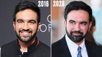 Zohran Mamdani in 2016 and 2026.