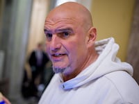 Democratic Sen. John Fetterman was hospitalized after falling near his home in Pennsylvania.