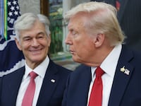 WASHINGTON, DC - SEPTEMBER 30: Pfizer CEO Albert Bourla speaks shakes hands with U.S. President Donald Trump as Centers for Medicare & Medicaid Services Mehmet Oz looks on after Trump announced a deal with Pfizer to lower Medicaid drug prices in the Oval Office of the White House on September 30, 2025 in Washington, DC. The Trump administration has reportedly reached an agreement with pharmaceutical company Pfizer to voluntarily sell its medications through Medicaid at lower prices (Photo by Win McNamee/Getty Images)