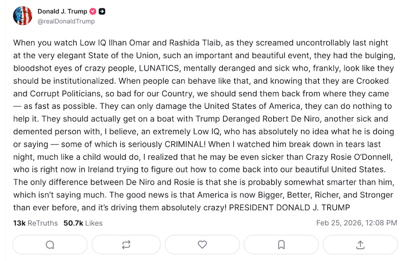 Trump post