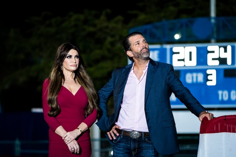 Kimberly Guilfoyle and Donald Trump Jr.