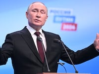 Russian President and presidential candidate Vladimir Putin