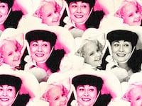 A photo illustration of Mara Hobel and Faye Dunaway in ‘Mommie Dearest’
