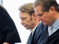 Image of Christian B (L), defendant and prime suspect in the 2007 disappearance of missing British toddler Madeleine McCann.