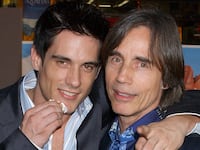 Ethan Browne and dad Jackson Browne during "Raising Helen" Los Angeles Premiere - Arrivals at El Capitan Theatre in Hollywood, California, United States in 2004.