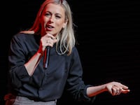 Iliza Shlesinger performs on November 07, 2022 in New York City.