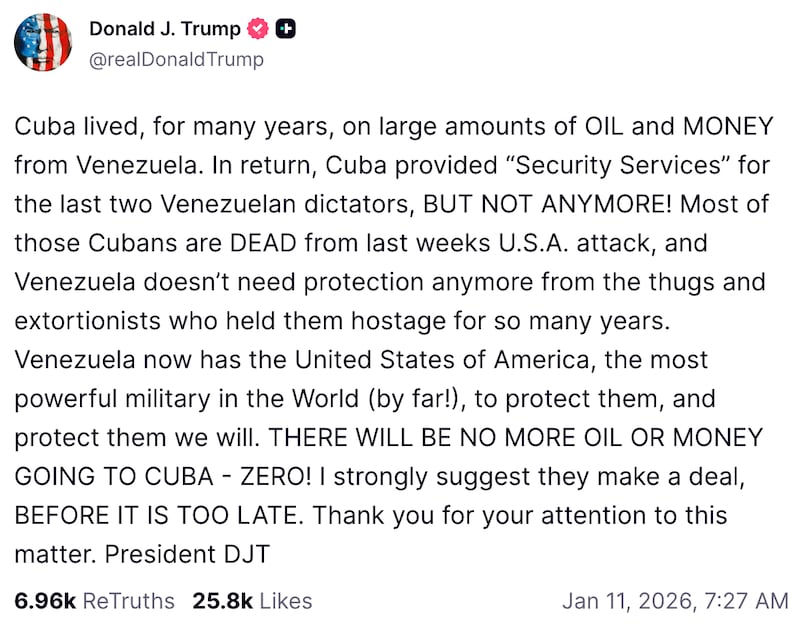 Donald Trump on Truth Social