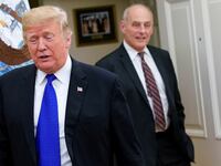 Donald Trump and his former chief of staff, John Kelly, in the Oval Office.