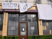 A group of people locked themselves inside the York & Albany hotel and gastropub situated just outside Regent's Park last week. Thursday April 18, 2024.