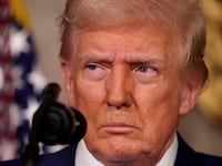 President Donald Trump delivers remarks after signing an executive order.