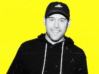 An illustration that includes a photo of Scooter Braun