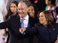 Doug Emhoff and Kamala Harris.