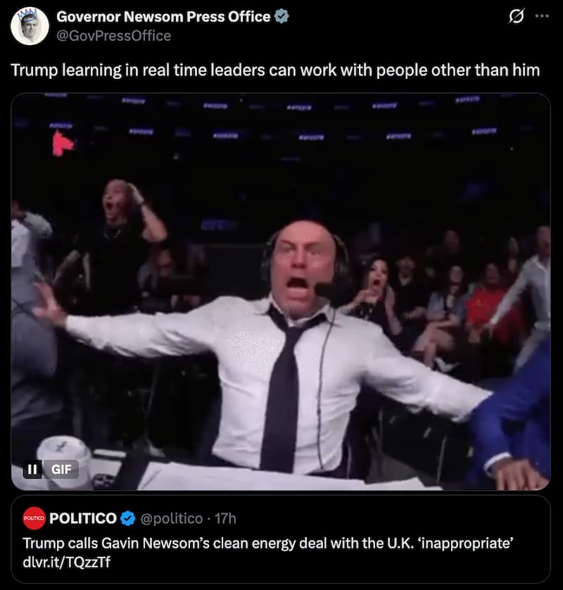 Newsom's post