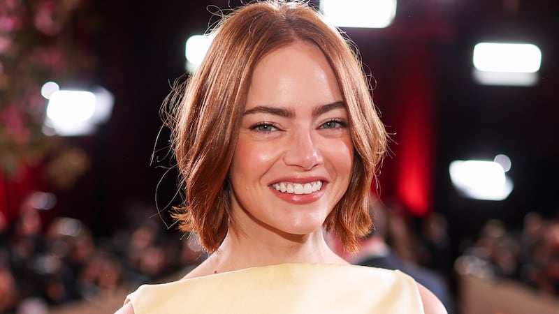 Emma Stone at the 83rd Annual Golden Globes held at The Beverly Hilton on January 11, 2026 in Beverly Hills, California.