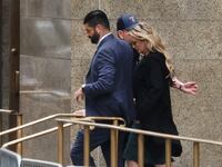 Stormy Daniels leaves Manhattan Criminal Court on May 09, 2024 in New York City.