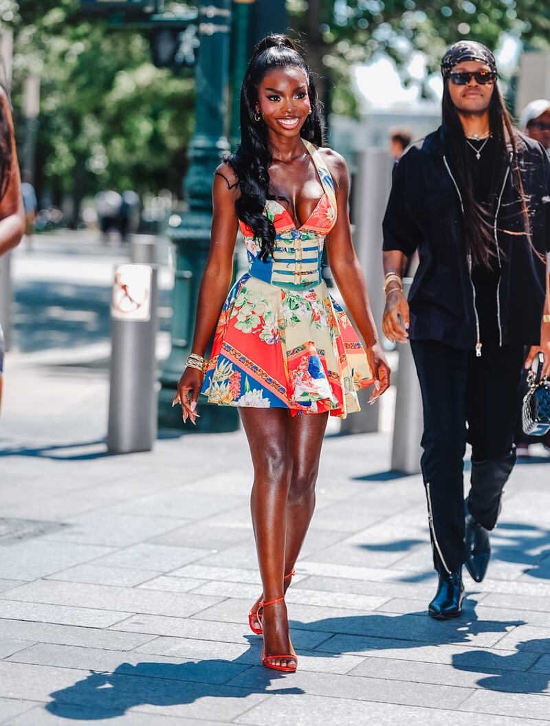 NEW YORK, NY - AUGUST 13: Olandria Carthen is seen on August 13, 2025 in New York City. (Photo by XNY/Star Max/GC Images)