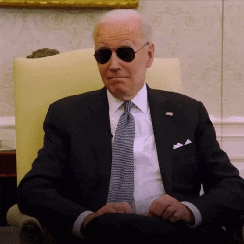Joe Biden gives a thumbs-up