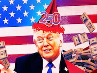 Donald Trump is begging companies for U.S. birthday party funds.