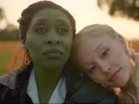 Screenshot of Cynthia Erivo and Ariana Grande in Wicked