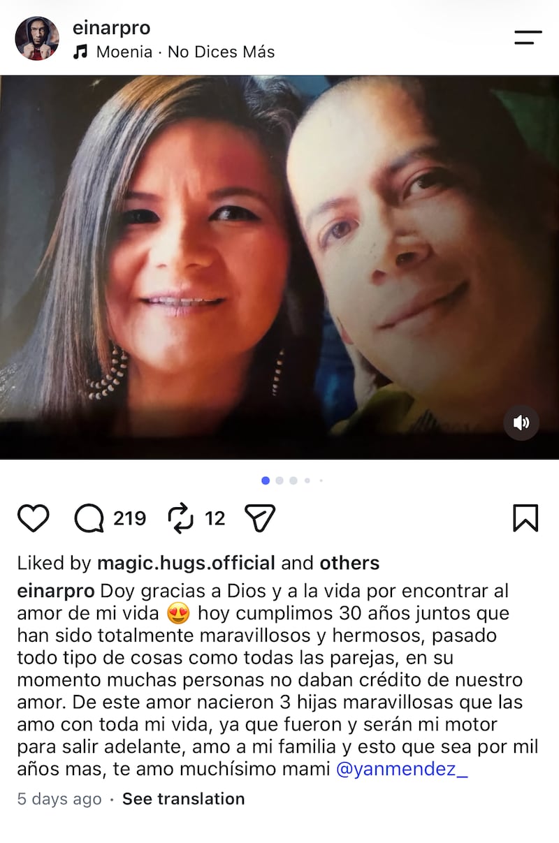 The late bodybuilder and celebrity trainer Einar Méndez and his wife, Yan, just celebrated 30 years together before his sudden death.