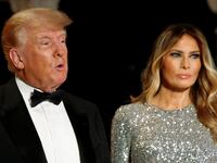 Former U.S. President Donald Trump, who announced a third run for the presidency in 2024, and his wife Melania Trump.