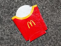 McDonald's fries container.