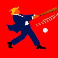 Donald Trump baseball llustration
