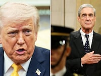 From left: Donald Trump; Robert Mueller.