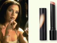 Victoria Beckham as Posh Spice in Spice World and Posh Lip lipstick.