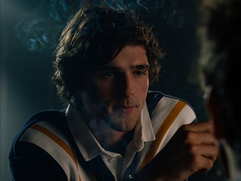 A close up picture of Jacob Elordi in a still from ‘Saltburn’