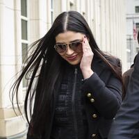 Emma Coronel Aispuro made a shock return to modelling at Milan Fashion Week following her release from prison.