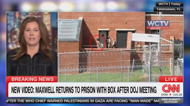 Ghislaine Maxwell returns to prison with mysterious box.