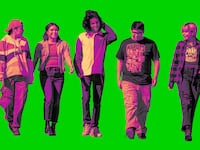 A photo illustration of the cast of Reservation Dogs on FX.
