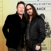Julian Lennon and Sean Lennon attend the Stella McCartney "Get Back" Capsule Collection and the release of Peter Jackson's documentary "Get Back" at The Jim Henson Company on November 18, 2021.