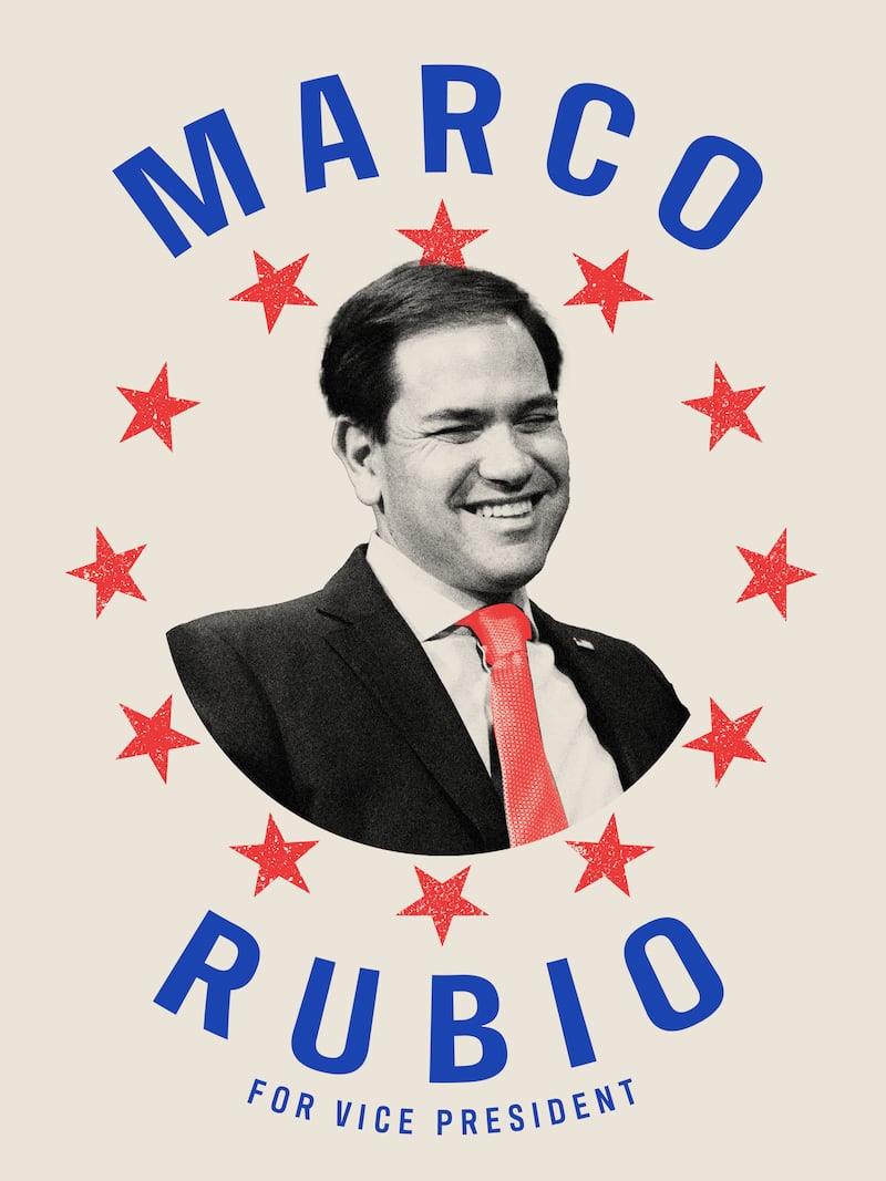 Vice Presidential campaign poster featuring Marco Rubio