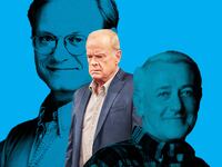A photo illustration of Kelsey Grammar, John Mahoney, and David Hyde Pierce