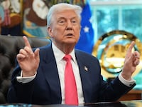 WASHINGTON, DC - AUGUST 14: U.S. President Donald Trump answers questions from reporters in the Oval Office on August 14, 2025 in Washington, DC. Trump signed a proclamation on the 90th anniversary of Social Security to highlight his administration's efforts on the program. (Photo by Andrew Harnik/Getty Images)