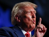 Former U.S. President and Republican candidate Donald Trump makes a keynote speech at a Republican fundraising dinner in Columbia, South Carolina