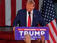 Republican presidential candidate and former U.S. President Donald Trump attends a campaign event in Waukesha, Wisconsin, U.S. May 1, 2024.