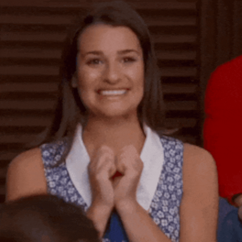 A gif of Lea Michele on 'Glee'