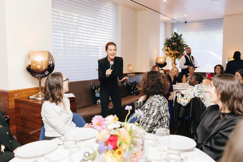 MSNBC anchor Stephanie Ruhle speaks during the Power 100 luncheon at Marea in New York City on November 4, 2025.