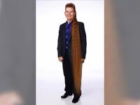 Tennessee woman Tami Manis shows off her record-breaking mullet.
