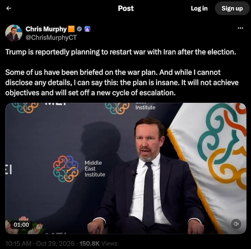 Sen. Chris Murphy said he has seen Trump's war plan.