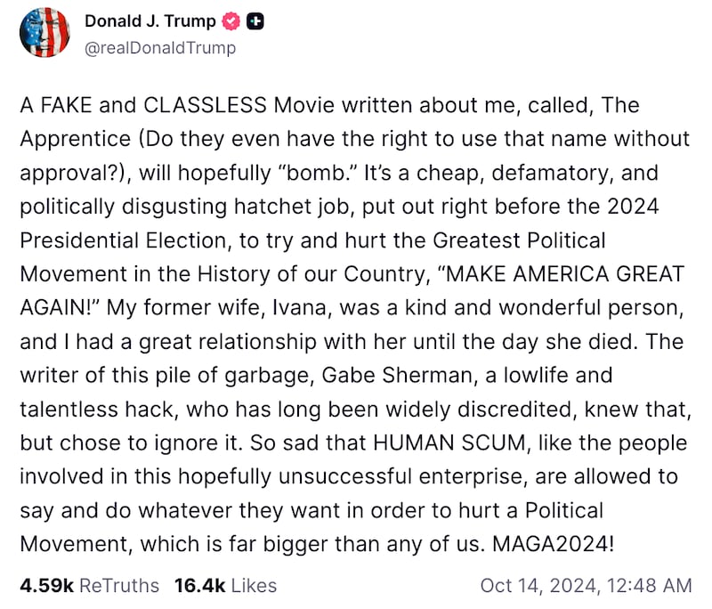 Donald Trump on Truth Social