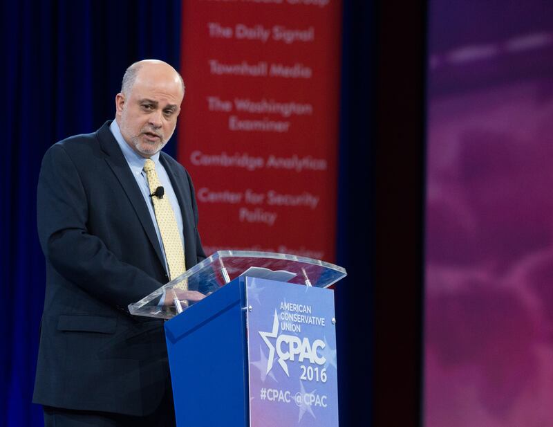 Conservative radio show host Mark Levin speaks during the annual Conservative Political Action Conference (CPAC) 2016 at National Harbor in Oxon Hill, Maryland, outside Washington, March 4, 2016.