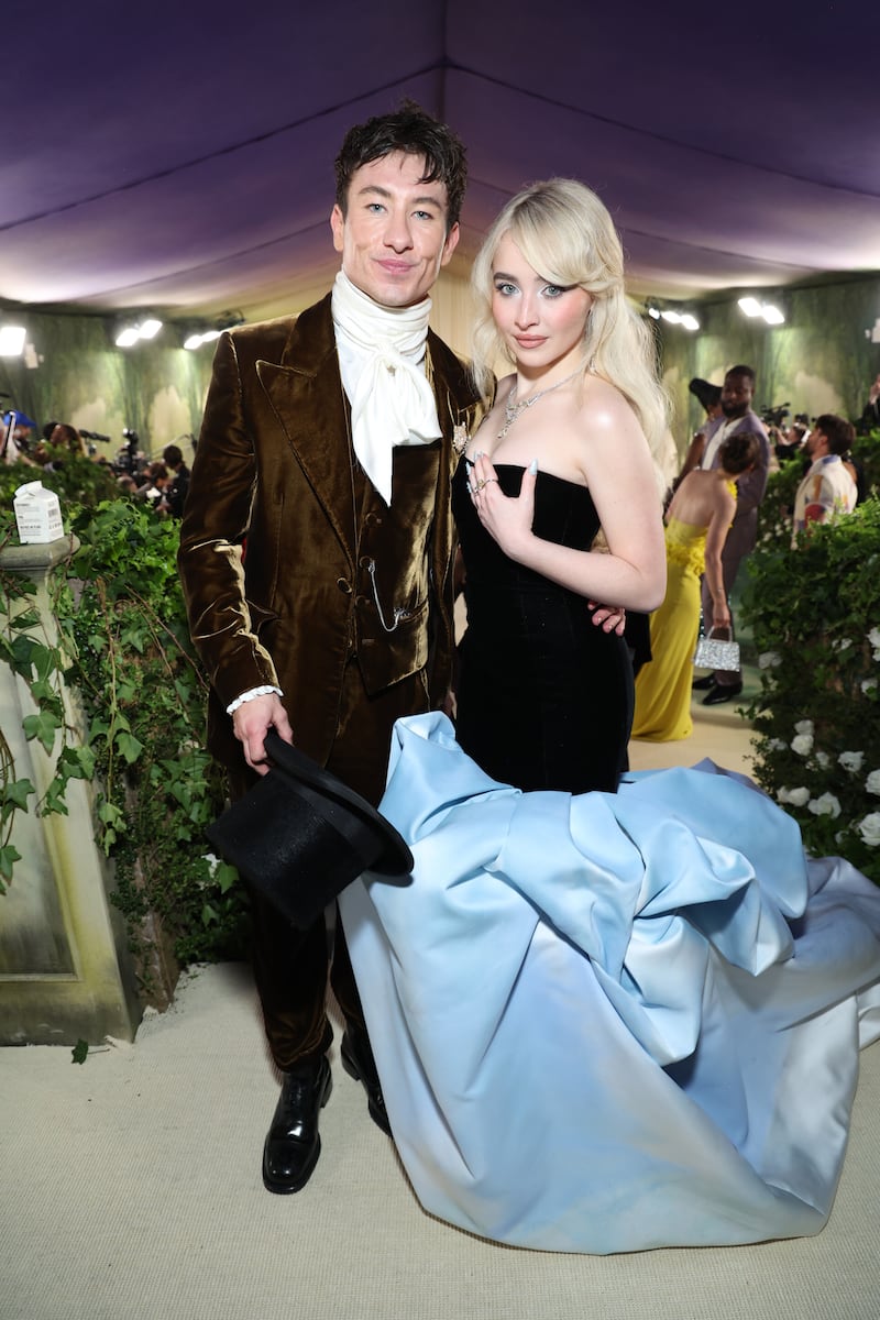 Barry Keoghan and Sabrina Carpenter at the 2024 Met Gala.