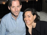 Jeff Baena and Aubrey Plaza attend Lisa Edelstein's Birthday Party at Private Residence on May 21, 2016 in Silverlake, CA.